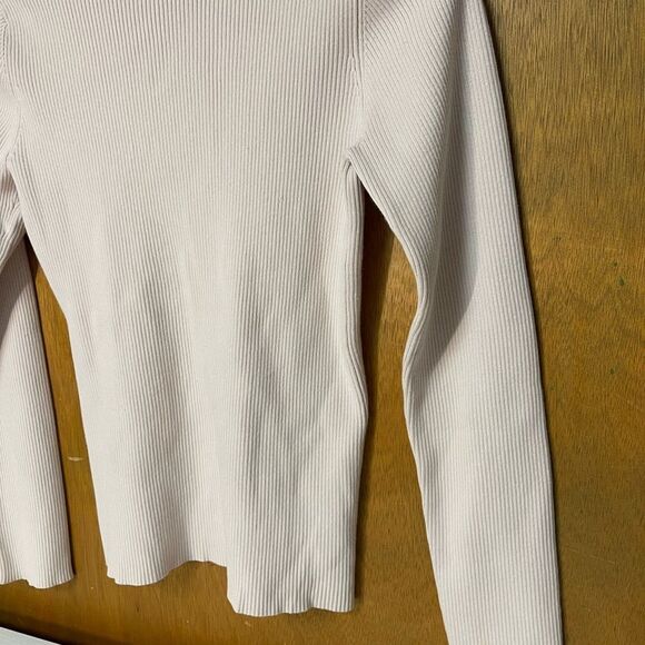Polo jeans co ralph lauren light pink ribbed V-neck long sleeve - Picture 6 of 8